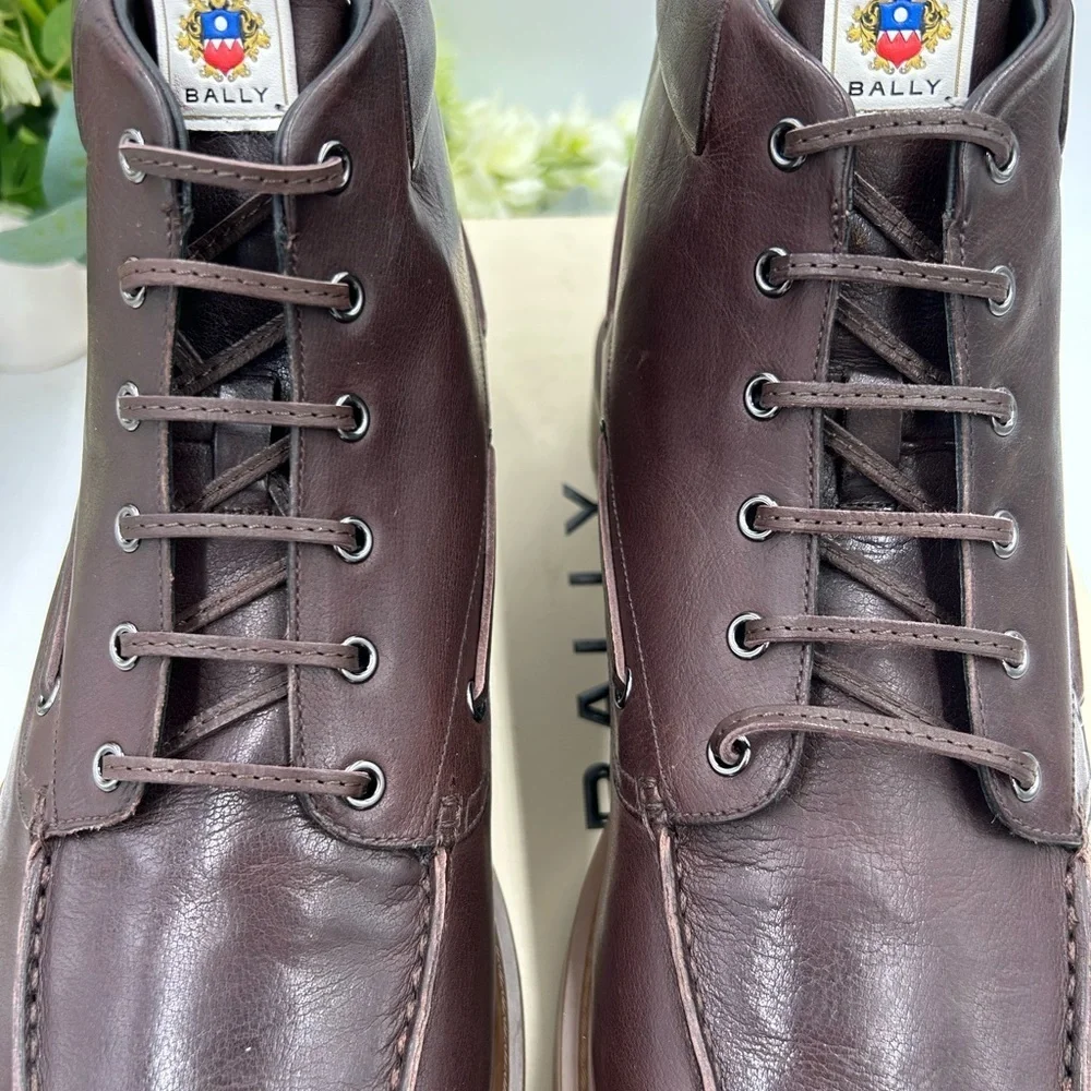 Men's BALLY PAPHOS leather ankle boots size 13 made in Italy